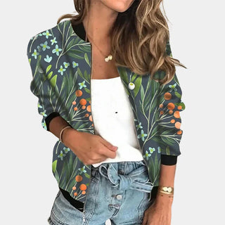 Trendy Printed Jacket with Floral Design