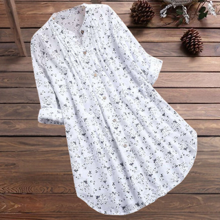 Caterina | Women's floral - long sleeve blouse