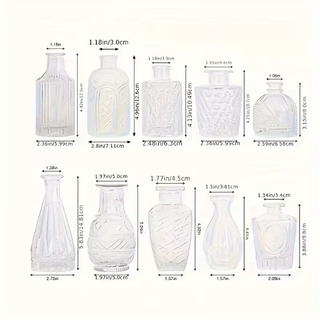 Transparent Relief Vase Set