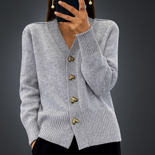 Cozy V Neck Knitted Cardigan