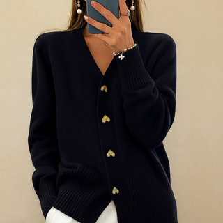 Cozy V Neck Knitted Cardigan