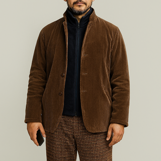 Men’s Retro Casual Solid Color Jacket