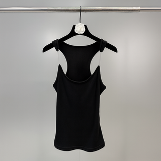 Women Invisible Strap Ribbed Tank Top
