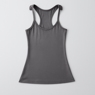 Women Invisible Strap Ribbed Tank Top