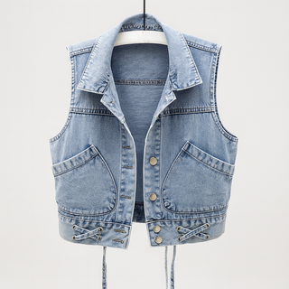 Sleeveless Women’s Lightweight Denim Vest