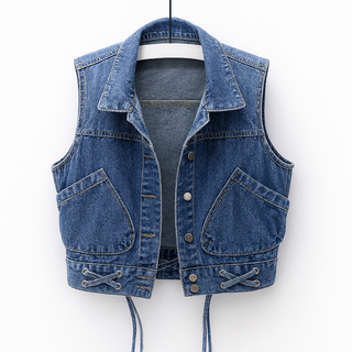 Sleeveless Women’s Lightweight Denim Vest