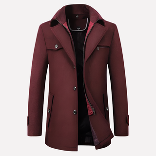 Men’s Jacket with Lapel Collar and Buttons