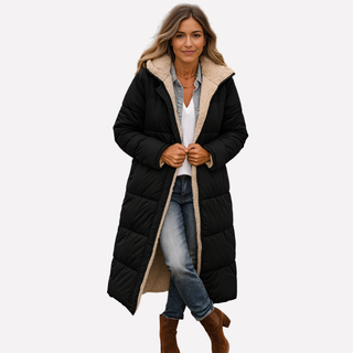 Women’s Quilted Coat with Hood and Lined Interior