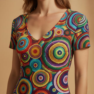 Abstract Print Summer Dress