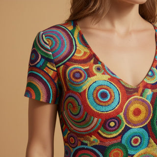 Abstract Print Summer Dress