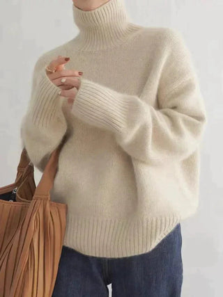 Luxe fine wool Turtleneck Sweater for Women