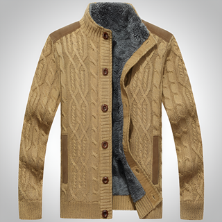 Men’s Knit Jacket – Plush-Lined for Added Warmth