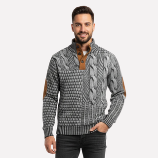 Stylish Men’s Patchwork Pullover