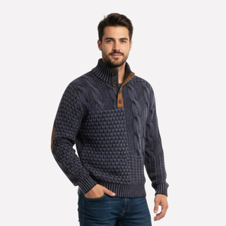 Stylish Men’s Patchwork Pullover