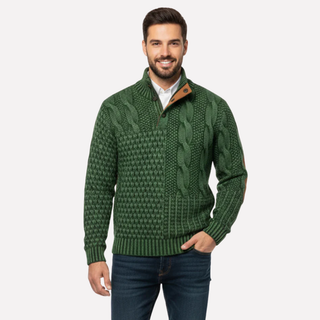 Stylish Men’s Patchwork Pullover