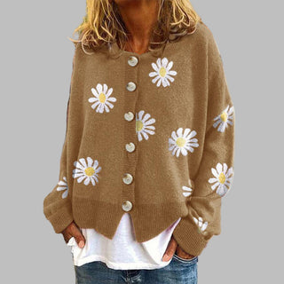 Floral Knit Sweater for Women
