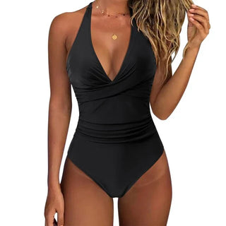 Flattering Push-Up Swimsuit – High-Waist Elegance for a Confident Summer Look
