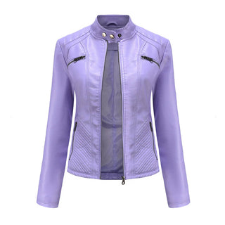 Stylish Faux Leather Women's Jacket