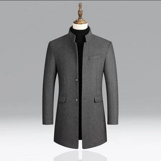Men’s Elegant Wool Classic Coat Timeless Formal Layer