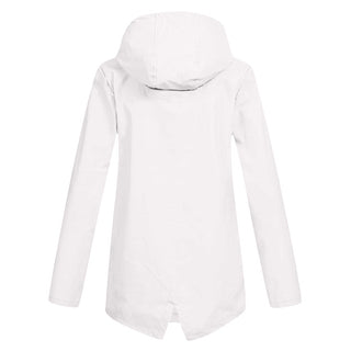 Waterproof Women's Mid-Length Jacket with Zipper