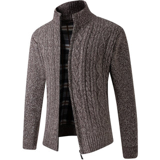 Knitted Men’s Sweater with Zipper for Warmth and Style