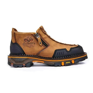 Men's Ankle Boots with Skull Accent Bold Style Meets Everyday Comfort