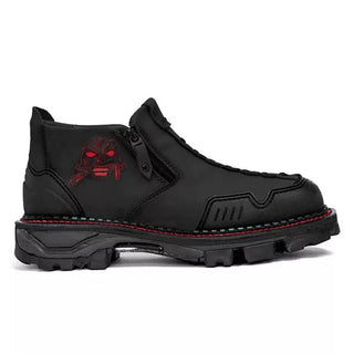 Men's Ankle Boots with Skull Accent Bold Style Meets Everyday Comfort
