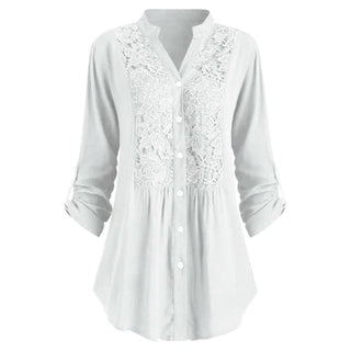 Elegant Lace Blouse with Embroidery