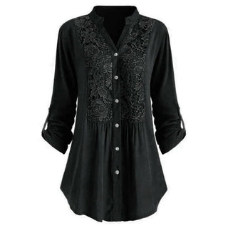 Elegant Lace Blouse with Embroidery