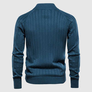 Zyan – Men's Full Zip Cardigan Sweater in Cotton