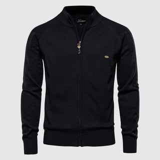 Zyan – Men's Full Zip Cardigan Sweater in Cotton