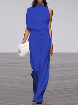 Sleeveless Jumpsuit with Open Back Effortless Elegance with a Contemporary Twist