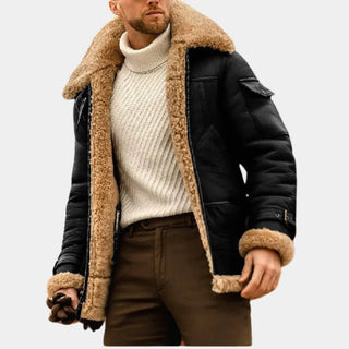 Aviator Leather Winter Jacket Timeless Warmth with a Rugged Edge