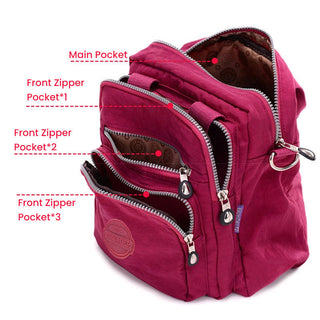 Water-resistant Multifunctional Crossbody Bag Versatile Elegance for Everyday Use