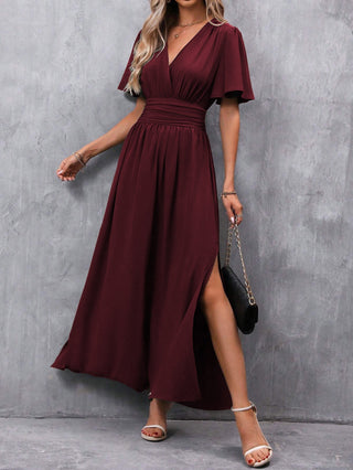 Women’s Elegant V-Neck Maxi Dress