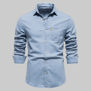 Men’s Long-Sleeve Denim Shirt