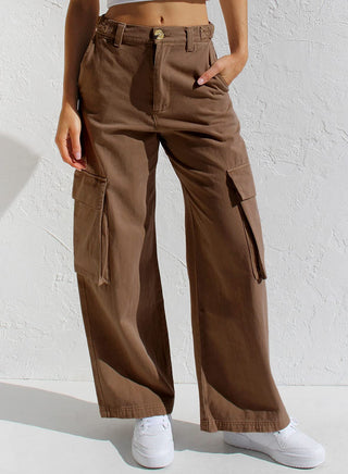 Trendy High Waist Cargo Jeans for Women