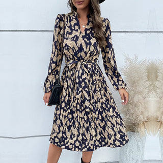 Stylish A-Line Dress with Tie