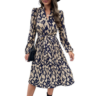 Stylish A-Line Dress with Tie