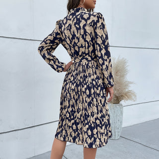 Stylish A-Line Dress with Tie