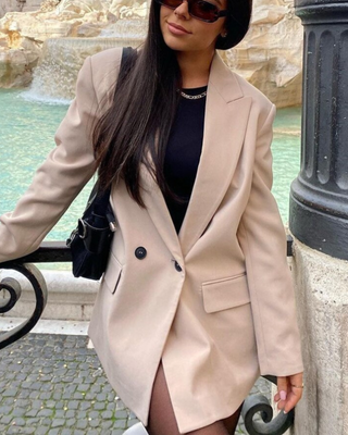 Elegante Double-Breasted Blazer voor Dames