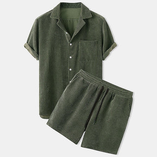 Ribbed Summer Clothing Set for Men  Effortless Style and Comfort for Warm Days