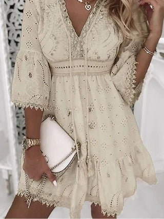 Boho Summer Dress with Embroidery
