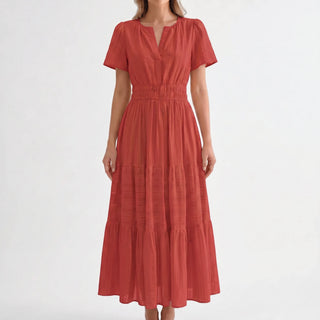 Short Sleeve Midi Dress