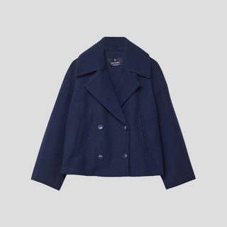 Chic Double-Breasted Short Coat – Elegant & Timeless