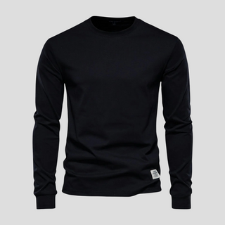 Men’s Long-Sleeved Round-Neck Shirt – Classic Everyday Style