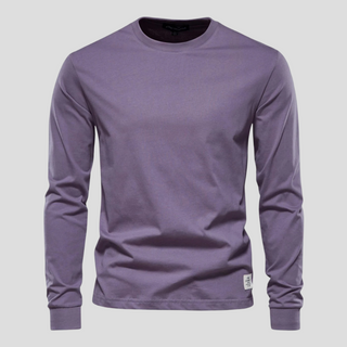 Men’s Long-Sleeved Round-Neck Shirt – Classic Everyday Style