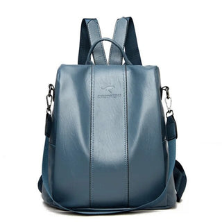 Women’s Anti-Theft Leather Backpack Convertible Design with Hidden Pockets for Travel & Daily Use