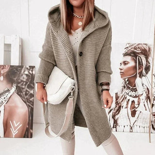 Cozy Knit Hooded Cardigan