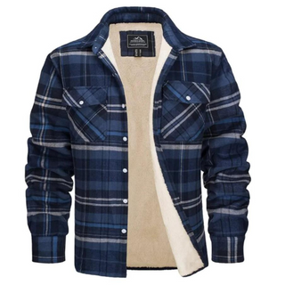 Fleece-Lined Checked Jacket